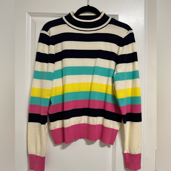 NWOT THML MULTICOLOR STRIPE TURTLENECK - Picture 2 of 3